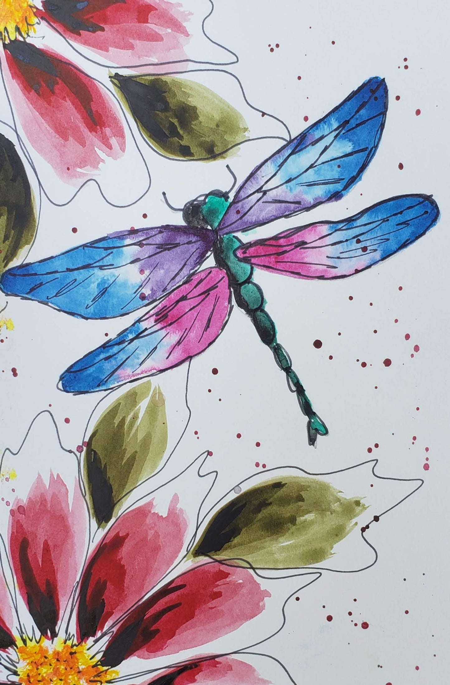 Class - Jan 12  Watercolor Dragonfly Card class