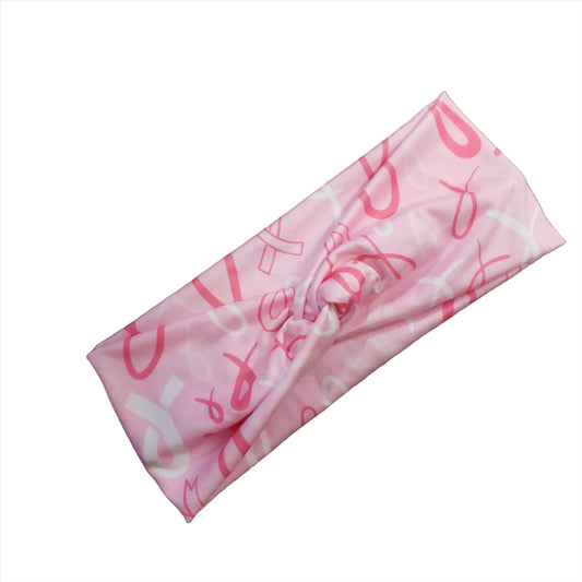 H162  Breast Cancer, Pink Ribbons Headband