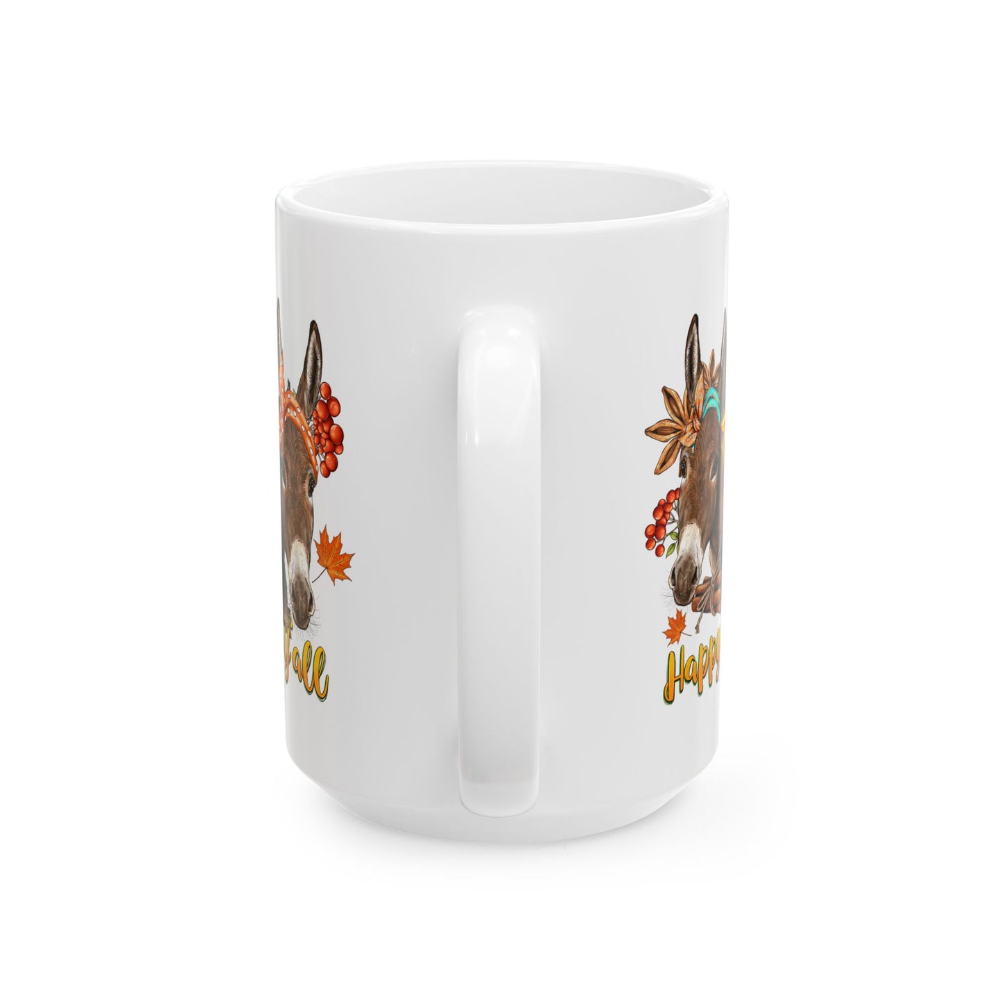 Happy Fall Ya'll 3 Mules Ceramic Mug,  15oz