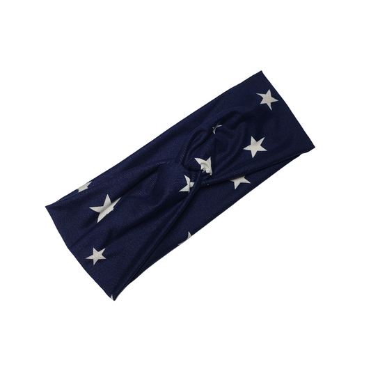 H135 Blue White Stars "No Slip, Stay in Place" Headband