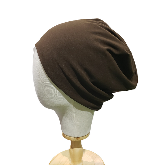 H225 Brown Turbans, Nurse's Caps, Fitted Beanie, Slouchy Hat or Cancer Cap