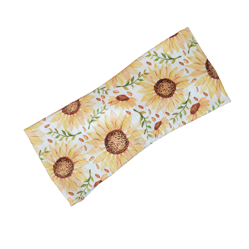 H061  Yellow Sunflower Daisy "No Slip, Stay in Place" Headband